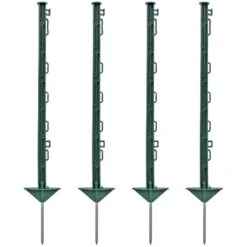 120x Weidezaunpfahl 74 Cm, Kleintierpfahl, Großpaket, Grün