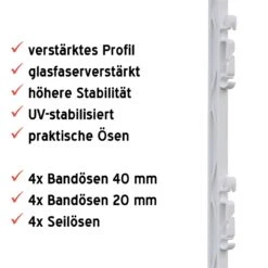 40x VOSS.farming Steigbügelpfahl, 157cm, Weiss, AKTION 11 40x VOSS.farming Steigbügelpfahl, 157cm, Weiss, AKTION -Optimal Ranchzaun Geschäft 44473 Steigbuegelpfahl aus Kunststoff mobiler Pferdezaunpfahl mit Steigbuegelfusstritt