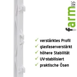20x VOSS.farming "farm 105" Weidezaunpfähle 105 Cm, 8 Ösen, Weiß 12 20x VOSS.farming "farm 105" Weidezaunpfähle 105 Cm, 8 Ösen, Weiß -Optimal Ranchzaun Geschäft 44498 Weidepfahl aus Kunststoff extra robust VOSS.farming