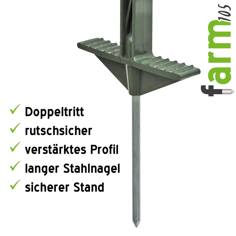 20x VOSS.farming "farm 105" Weidezaunpfähle 105 Cm, 8 Ösen, Grün 6 20x VOSS.farming "farm 105" Weidezaunpfähle 105 Cm, 8 Ösen, Grün – Bild 4