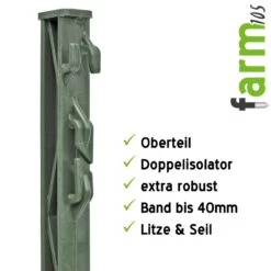 20x VOSS.farming "farm 105" Weidezaunpfähle 105 Cm, 8 Ösen, Grün 13 20x VOSS.farming "farm 105" Weidezaunpfähle 105 Cm, 8 Ösen, Grün -Optimal Ranchzaun Geschäft 44499 Weidezaunpfahl Kunststoffpfahl 105cm gruen