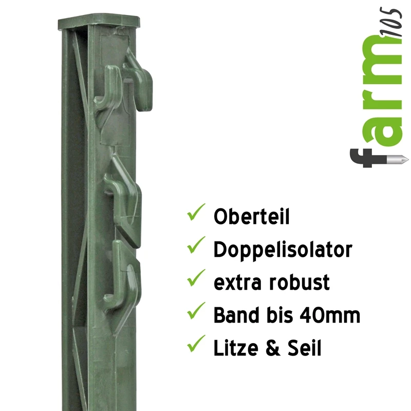 20x VOSS.farming "farm 105" Weidezaunpfähle 105 Cm, 8 Ösen, Grün 8 20x VOSS.farming "farm 105" Weidezaunpfähle 105 Cm, 8 Ösen, Grün – Bild 6