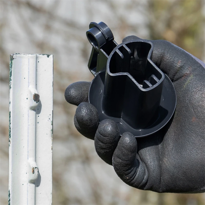 50x VOSS.farming Premium Kopfisolator Für T-Post, T-Pfosten, Schwarz, Sparpack 11 50x VOSS.farming Premium Kopfisolator Für T-Post, T-Pfosten, Schwarz, Sparpack – Bild 9