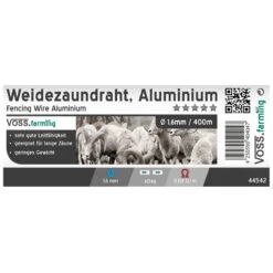 VOSS.farming - Aluminium-Draht, Aludraht 400 M / 1,6 Mm 13 VOSS.farming - Aluminium-Draht, Aludraht 400 M / 1,6 Mm -Optimal Ranchzaun Geschäft 44542 Weidezaundraht Aluminium Alu Draht 16mm