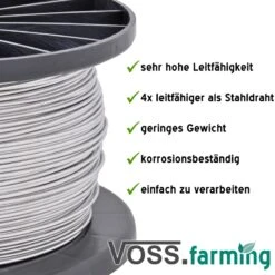 VOSS.farming - Aluminiumdraht, Alu-Draht 400 M / 1,8 Mm -Optimal Ranchzaun Geschäft 44553 Infografik Aluminiumdraht Aludraht fuer den Weidezaun Elektrozaun