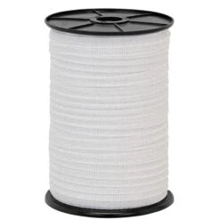 4x VOSS.farming Weidezaunband 250m, 10mm, 4x0,16 Niro, Weiß + 5 Verbinder! -Optimal Ranchzaun Geschäft 44554 Weideband Elektroband 10mm basicplus VOSS.farming