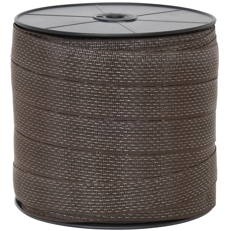 VOSS.farming Weidezaunband 200 M/40 Mm, 2x0,25 Kupfer + 8x0,25 Niro, Braun 4 VOSS.farming Weidezaunband 200 M/40 Mm, 2x0,25 Kupfer + 8x0,25 Niro, Braun – Bild 2