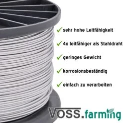 VOSS.farming - Aludraht, Alu-Draht 400 M / 2,0 Mm 11 VOSS.farming - Aludraht, Alu-Draht 400 M / 2,0 Mm -Optimal Ranchzaun Geschäft 44609 Infografik Alu Draht Aludraht fuer den Weidezaun Elektrozaun 2mm