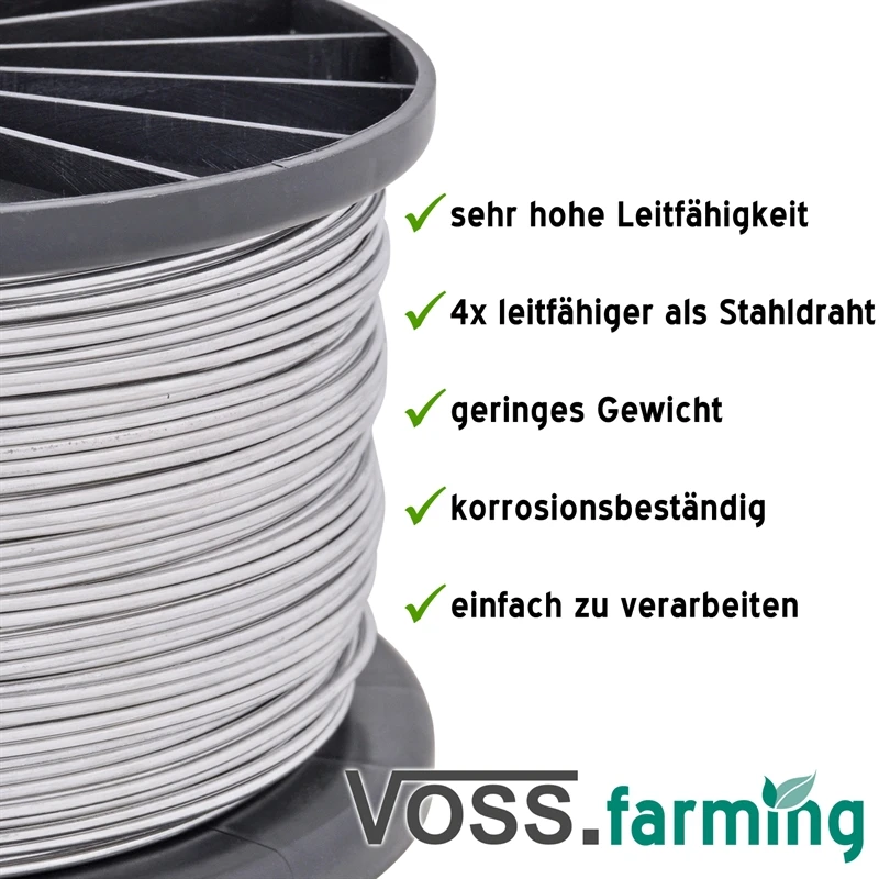 VOSS.farming - Aludraht, Alu-Draht 400 M / 2,0 Mm 6 VOSS.farming - Aludraht, Alu-Draht 400 M / 2,0 Mm – Bild 4