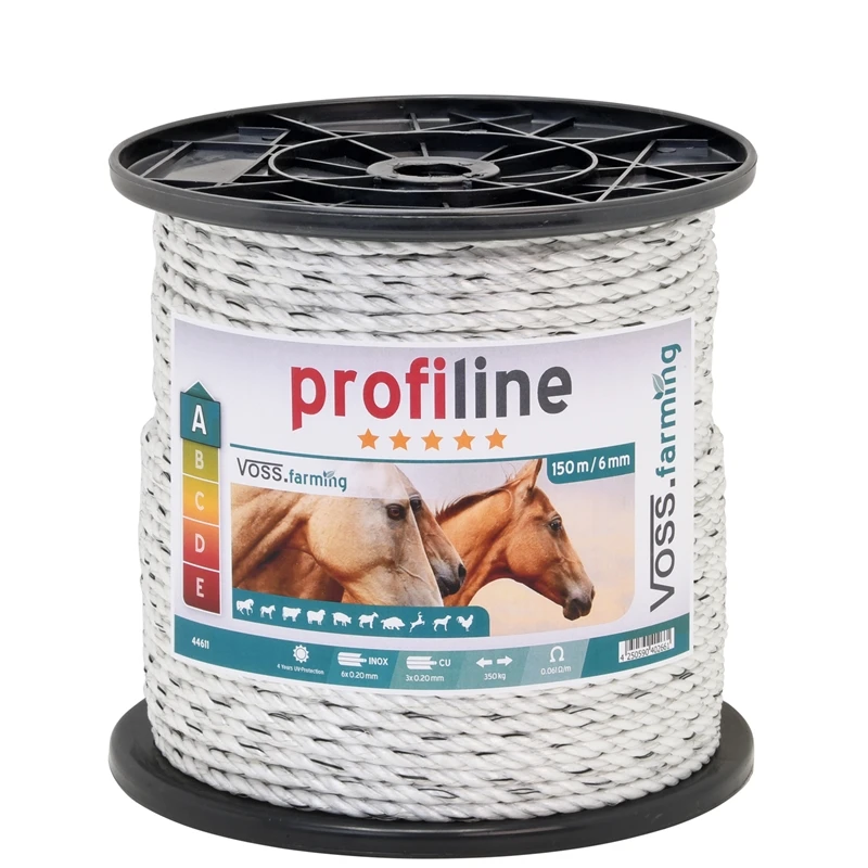 3x Weidezaunseil 150m 6mm, 3x0,20 Kupfer + 6x0,20 Niro Inkl. 5 Verbinder 4 3x Weidezaunseil 150m 6mm, 3x0,20 Kupfer + 6x0,20 Niro Inkl. 5 Verbinder – Bild 2