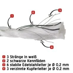 3x Weidezaunseil 150m 6mm, 3x0,20 Kupfer + 6x0,20 Niro Inkl. 5 Verbinder 11 3x Weidezaunseil 150m 6mm, 3x0,20 Kupfer + 6x0,20 Niro Inkl. 5 Verbinder -Optimal Ranchzaun Geschäft 44611 Details 2