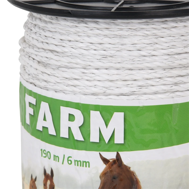 5x Weidezaun Seil 190m, 6mm, 6x 0,20 Niro, Weiß 7 5x Weidezaun Seil 190m, 6mm, 6x 0,20 Niro, Weiß – Bild 5