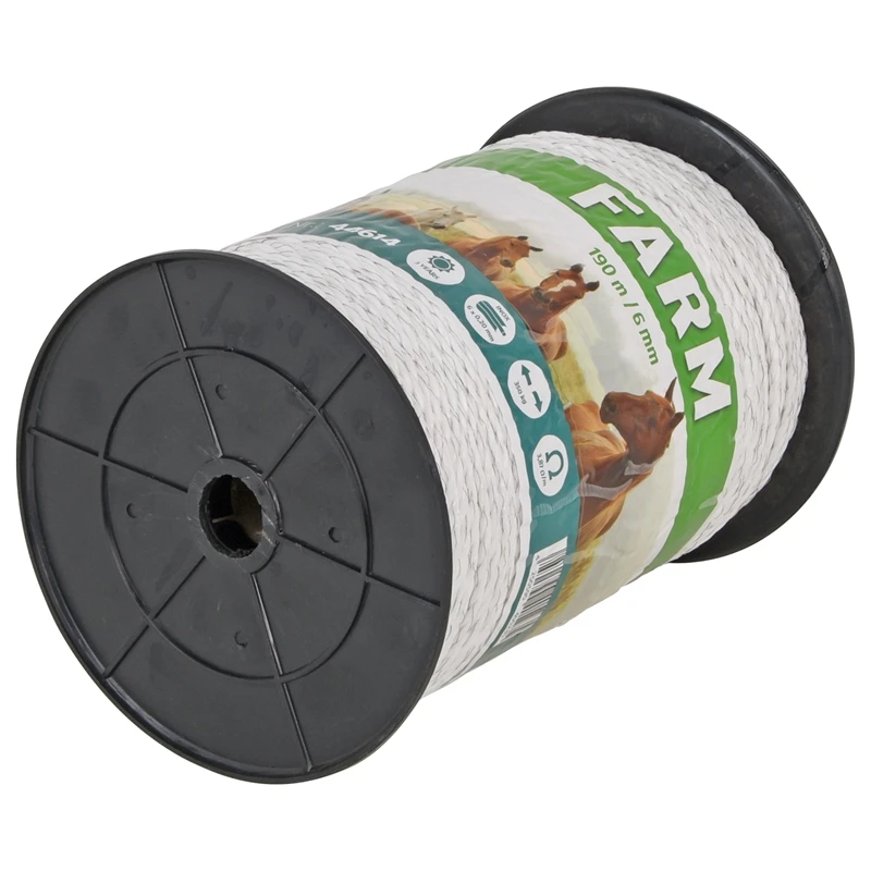 5x Weidezaun Seil 190m, 6mm, 6x 0,20 Niro, Weiß 8 5x Weidezaun Seil 190m, 6mm, 6x 0,20 Niro, Weiß – Bild 6