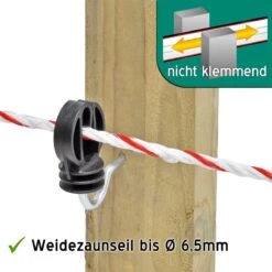100x Breitband-Ringisolator Bis 20mm 9 100x Breitband-Ringisolator Bis 20mm -Optimal Ranchzaun Geschäft 44631.100 Weidezaunbandisolatoren Breitbandisolatoren Ranger IS 20 guenstig