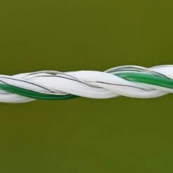 VOSS.farming Weidezaun Litze 400m, 3x0,25 Kupfer + 3x0,20 Niro, Weiß-grün 4**** -Optimal Ranchzaun Geschäft 44645 VOSS farming robuste Weidelitze weiss gruen