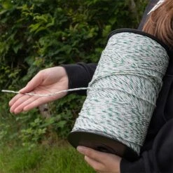 VOSS.farming Weidezaun Litze 400m, 3x0,25 Kupfer + 3x0,20 Niro, Weiß-grün 4**** -Optimal Ranchzaun Geschäft 44645 voss farming weidezaun litze 400m detail 1