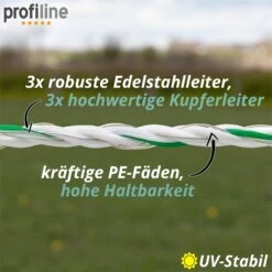 VOSS.farming Weidezaun Litze 400m, 3x0,25 Kupfer + 3x0,20 Niro, Weiß-grün 4**** -Optimal Ranchzaun Geschäft 44645 voss farming weidezaun litze 400m detailbild