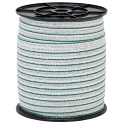Weidezaun Band 200m, 20mm, 2x0,3 Kupfer + 4x0,3 Niro, Weiß-grün 4**** 6 Weidezaun Band 200m, 20mm, 2x0,3 Kupfer + 4x0,3 Niro, Weiß-grün 4**** -Optimal Ranchzaun Geschäft 44674 Weideband Elektrozaun 20mm profiline VOSS.farming