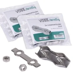 5x VOSS.farming Weidezaunlitze 400m, 3x 0,25 Kupfer + 3x 0,20 Niro, Inkl. 10x Verbinder & Warnschild 27 5x VOSS.farming Weidezaunlitze 400m, 3x 0,25 Kupfer + 3x 0,20 Niro, Inkl. 10x Verbinder & Warnschild -Optimal Ranchzaun Geschäft 44684 voss.farming litzenverbinder 3mm edelstahl 10er packung