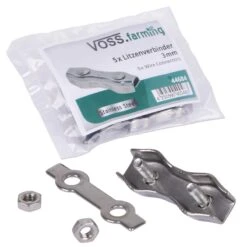 3x VOSS.farming Weidezaunlitze 400m, 3x 0,25 Kupfer + 3x 0,20 Niro, Inkl. 5x Verbinder & Warnschild 28 3x VOSS.farming Weidezaunlitze 400m, 3x 0,25 Kupfer + 3x 0,20 Niro, Inkl. 5x Verbinder & Warnschild -Optimal Ranchzaun Geschäft 44684 voss.farming litzenverbinder 3mm edelstahl 5er packung