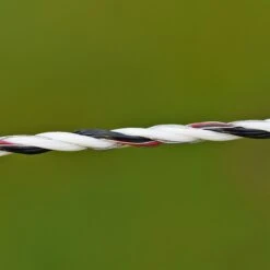 VOSS.farming Weidezaunlitze 400 M, 3x 0,25 Kupfer + 3x 0,20 Niro, Weiß-schwarz -Optimal Ranchzaun Geschäft 44715 44716 VOSS farming Weidezaun Leitermaterial weiss schwarz 1