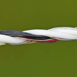 VOSS.farming Weidezaunlitze 1000 M, 3x 0,25 Kupfer + 3x 0,20 Niro, Weiß-schwarz -Optimal Ranchzaun Geschäft 44715 44716 VOSS farming robuste Weidelitze weiss schwarz