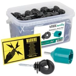 150x Ringisolator + Einschraubhilfe + Warnschild