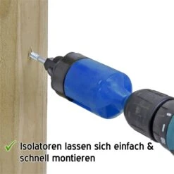70x Seilisolator Easy Cord + Eimer + Einschrauber 23 70x Seilisolator Easy Cord + Eimer + Einschrauber -Optimal Ranchzaun Geschäft 44764 Einschrauber fuer Isolatoren Easy Cord Seilisolator Kordelisolator VOSS.farming