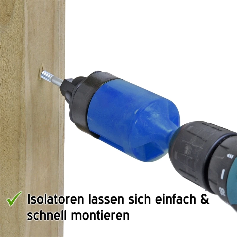 70x Seilisolator Easy Cord + Eimer + Einschrauber 12 70x Seilisolator Easy Cord + Eimer + Einschrauber – Bild 10