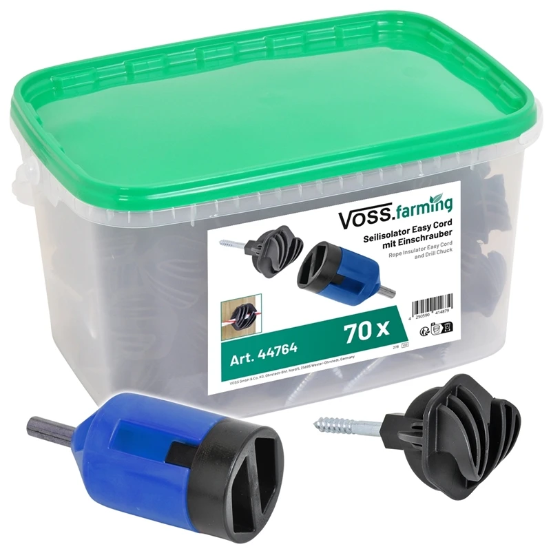 70x Seilisolator Easy Cord + Eimer + Einschrauber 4 70x Seilisolator Easy Cord + Eimer + Einschrauber – Bild 2