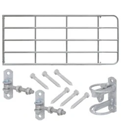 VOSS.farming Weidetor Weidezauntor, Verzinkt, Verstellbar 405 - 500 Cm, 110 Cm Hoch