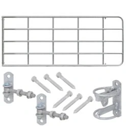 VOSS.farming Weidetor Weidezauntor, Verzinkt, Verstellbar 505 - 600 Cm, 110 Cm Hoch
