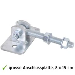 Montageset " Premium", Montageteile Für Weidetor 19 Montageset " Premium", Montageteile Für Weidetor -Optimal Ranchzaun Geschäft 44792 Montageset Premium fuer Weidezauntore grosse Anschlussplatte