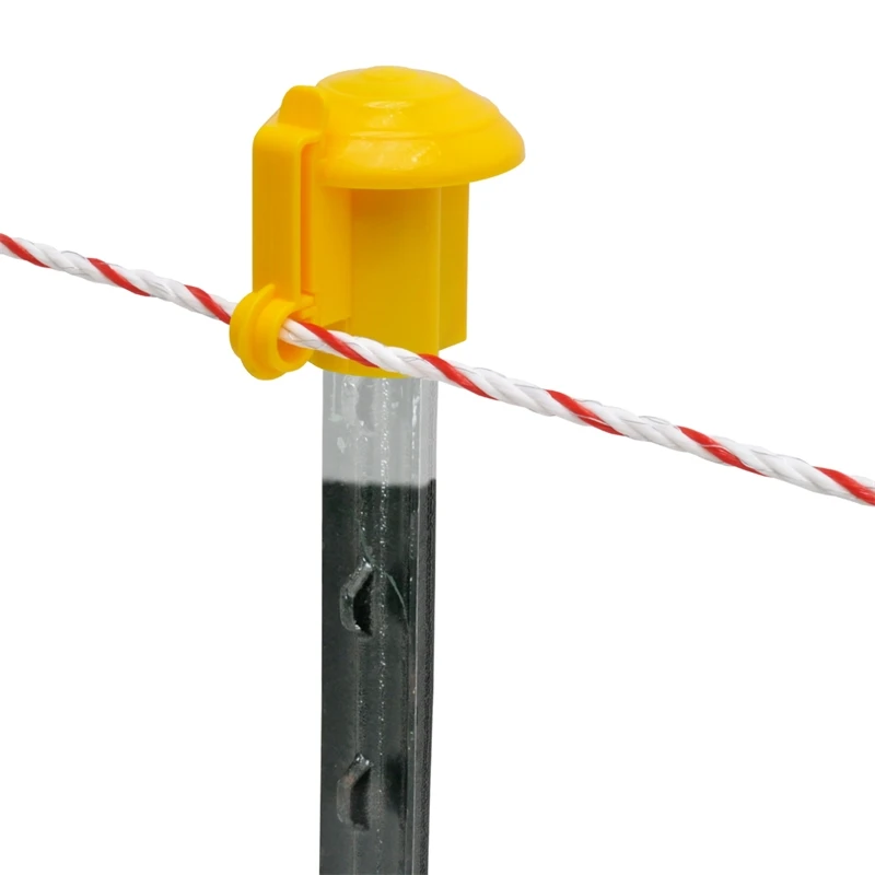 50x VOSS.farming Premium Kopfisolator Für T-Post, T-Pfosten, Gelb, Sparpack 6 50x VOSS.farming Premium Kopfisolator Für T-Post, T-Pfosten, Gelb, Sparpack – Bild 4