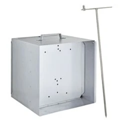 VOSS.farming Metall-Tragekasten Für 12V-Akkugeräte Inkl. Anti-Diebstahlpfahl