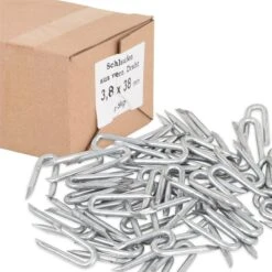 VOSS.farming Krampen, Drahtschlaufen, Verzinkt, 3,8 X 38mm, 5kg -Optimal Ranchzaun Geschäft 44885 krampen drahtschlaufen verzinkt 38mm