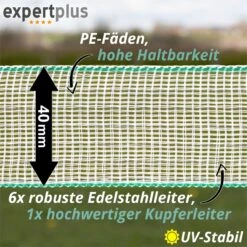 Elektrozaun-Band 200m, 40mm, 1x0,20 Kupfer + 6x0,20 Niro -Optimal Ranchzaun Geschäft 44926 voss farming elektrozaun band 40mm detailbild 1