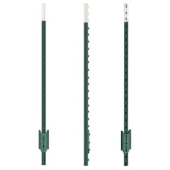 10x Metallpfahl T-Pfosten Festzaunsystem 240cm