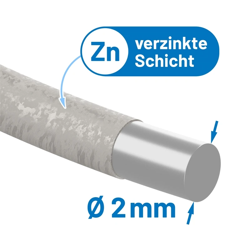 VOSS.farming Verzinkter Stahldraht, 200m, Ø 2,0mm 4 VOSS.farming Verzinkter Stahldraht, 200m, Ø 2,0mm – Bild 2