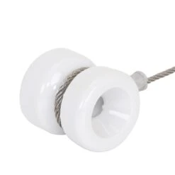 VOSS.farming Porzellan Isolator - Eckisolator Inkl. Drahtseil Mit Öse Im 3er Set -Optimal Ranchzaun Geschäft 44970 Eckisolator aus Porzellan und Edelstahlseil