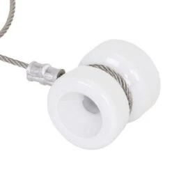 VOSS.farming Porzellan Isolator - Eckisolator Inkl. Drahtseil Mit Öse Im 3er Set -Optimal Ranchzaun Geschäft 44970 Eckisolatoren aus Porzellan und Edelstahlseil