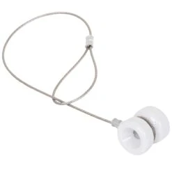 VOSS.farming Porzellan Isolator - Eckisolator Inkl. Drahtseil Mit Öse Im 3er Set -Optimal Ranchzaun Geschäft 44970 Eckisolatorset mit Porzellanisolatoren fuer Festzaunanlagen