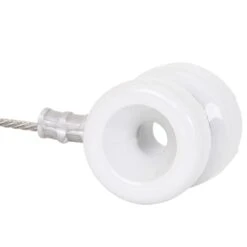 VOSS.farming Porzellan Isolator - Eckisolator Inkl. Drahtseil Mit Öse Im 3er Set -Optimal Ranchzaun Geschäft 44970 runde Eckisolator aus Porzellan und Edelstahlseil