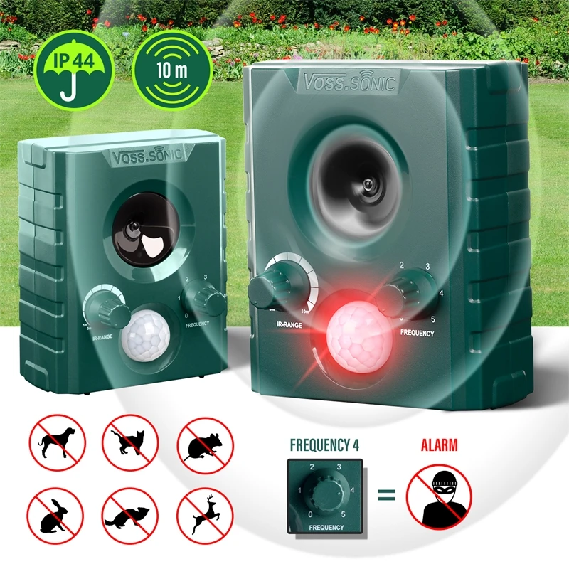 Doppelpack: 2x VOSS.sonic 1000 Ultraschall-Abwehr - Katzenschreck, Katzenabwehr, Hundeschreck - Eins 4 Doppelpack: 2x VOSS.sonic 1000 Ultraschall-Abwehr - Katzenschreck, Katzenabwehr, Hundeschreck - Eins – Bild 2