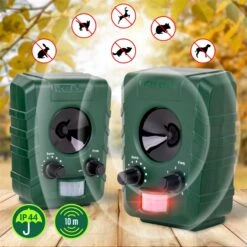 Doppelpack: 2x VOSS.sonic 1200 Ultraschall-Abwehr - Katzenschreck, Katzenabwehr, Hundeschreck -Optimal Ranchzaun Geschäft 45018 voss sonic 1200 kleintiervertreiber kleintierschreck