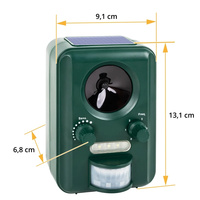 Doppelpack: VOSS.sonic 2000 Ultraschall Abwehr (Solar + Blitzlicht) - Katzenschreck, Hundeabwehr 12 Doppelpack: VOSS.sonic 2000 Ultraschall Abwehr (Solar + Blitzlicht) - Katzenschreck, Hundeabwehr – Bild 10