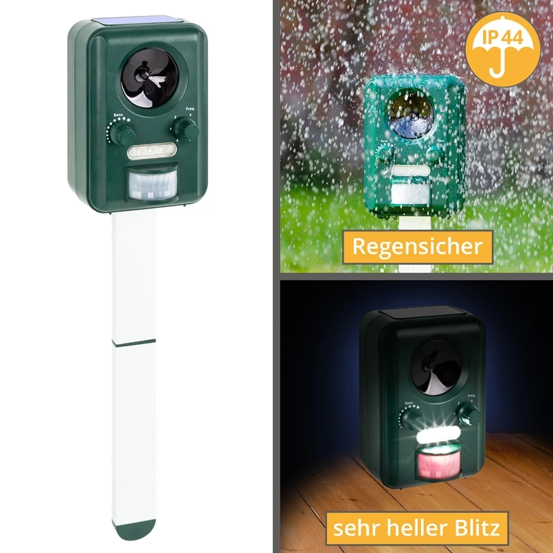 VOSS.sonic 2000 Ultraschall Abwehr (Solar + Blitzlicht) Katzenschreck, Katzenabwehr, Hundeschreck 6 VOSS.sonic 2000 Ultraschall Abwehr (Solar + Blitzlicht) Katzenschreck, Katzenabwehr, Hundeschreck – Bild 4