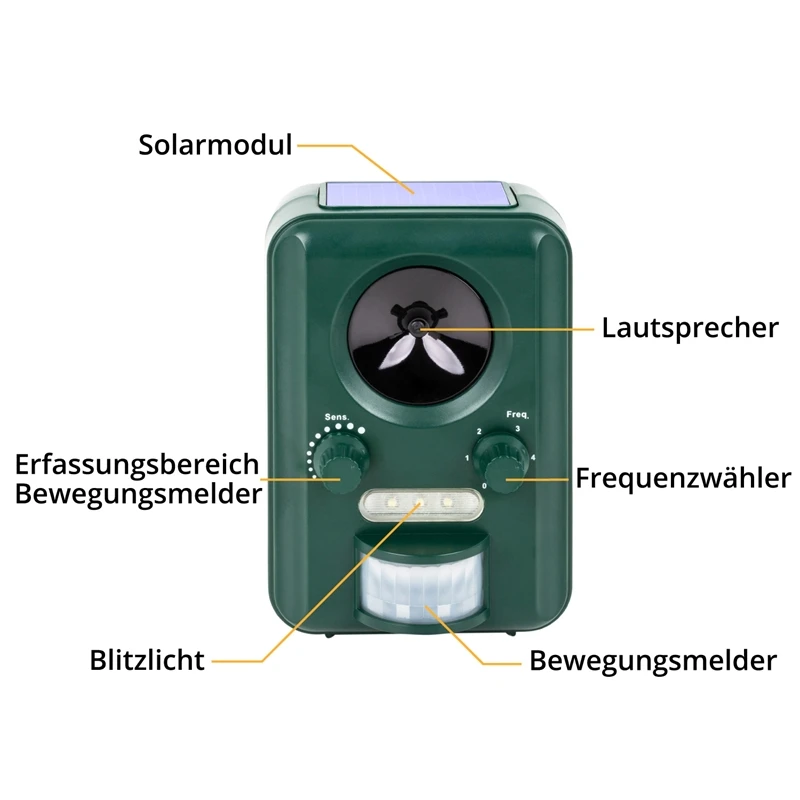 VOSS.sonic 2000 Ultraschall Abwehr (Solar + Blitzlicht) Katzenschreck, Katzenabwehr, Hundeschreck 11 VOSS.sonic 2000 Ultraschall Abwehr (Solar + Blitzlicht) Katzenschreck, Katzenabwehr, Hundeschreck – Bild 9