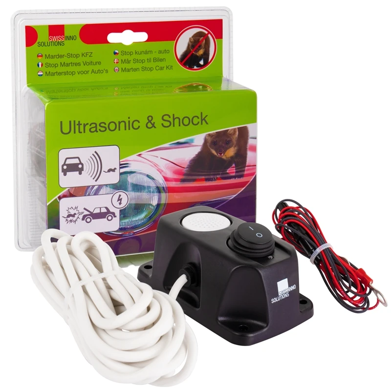 SWISSINNO Marderstop KFZ - Marderschreck Auto, Elektroschock + Ultraschall 4 SWISSINNO Marderstop KFZ - Marderschreck Auto, Elektroschock + Ultraschall – Bild 2