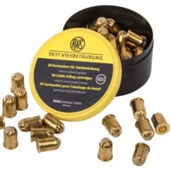 50 Platzkartuschen Kaliber 9 X 17 - Kartuschen Für Wühlmausschussfalle -Optimal Ranchzaun Geschäft 45282 Patronen Kartuschen fuer Schussfallen 9x17mm